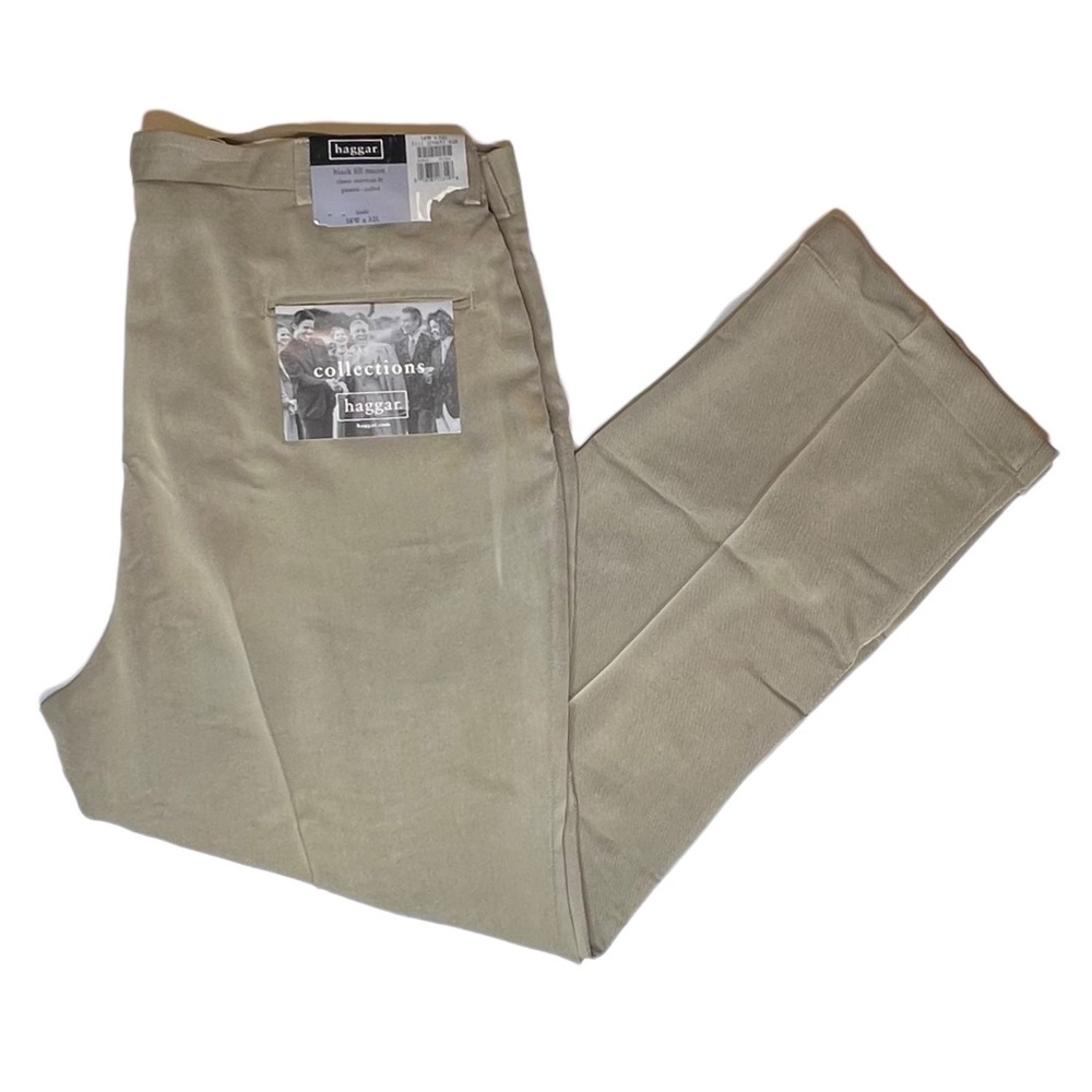 Haggar Collections Classic American Fit Khaki Dress Pant 38Wx32L NWT